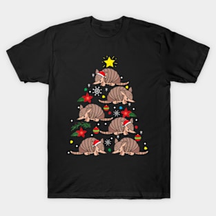 Armadillo Christmas Ornament Tree Zookeeper T-Shirt